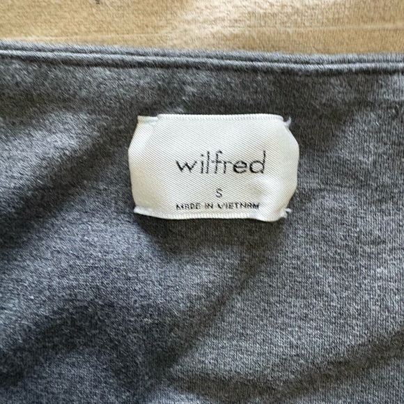Wilfred | Aritzia Ponteflex Isla bubble Skirt charcoal gray stretch waist small - Picture 5 of 9